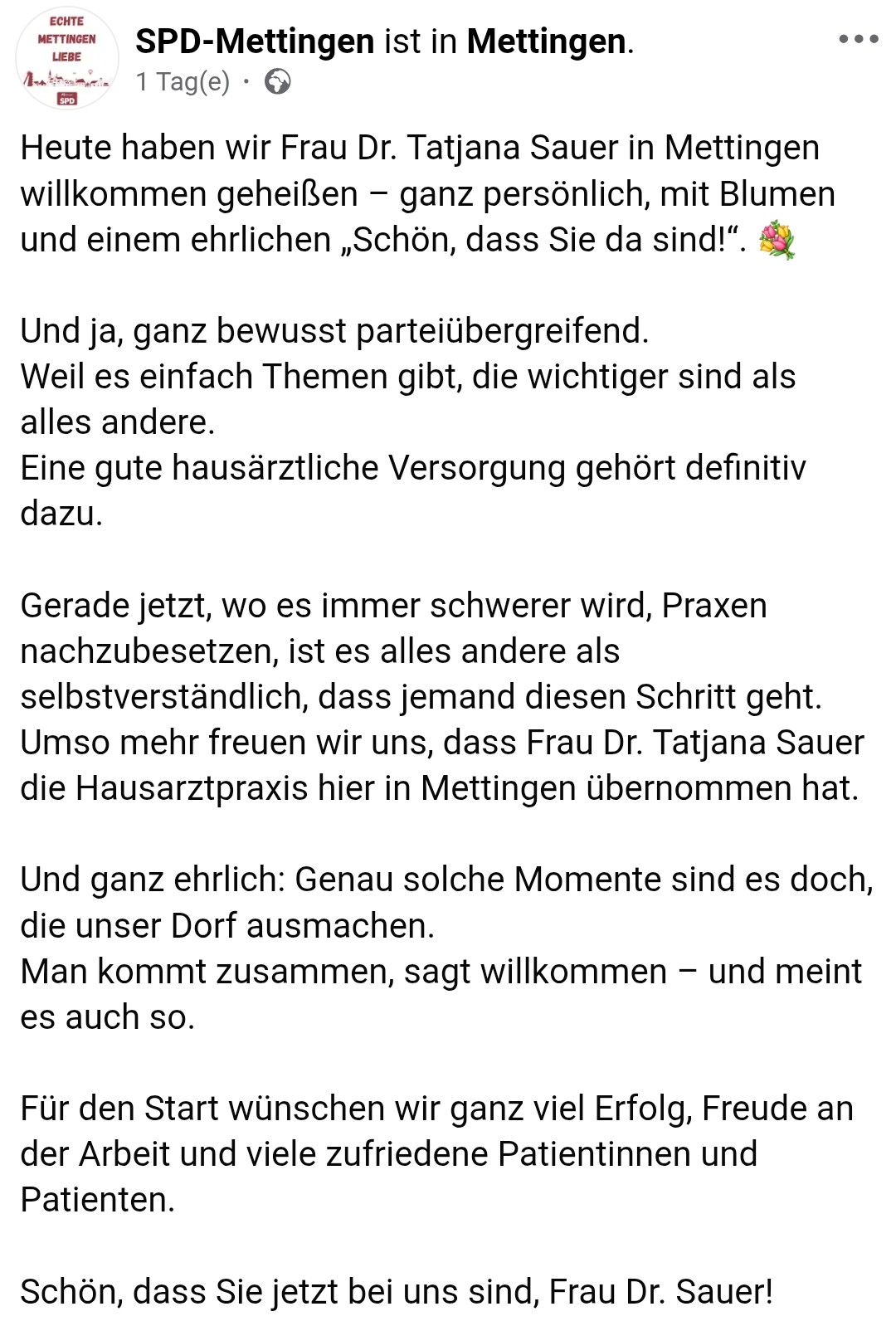 Facebook Beitrag